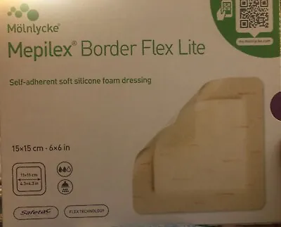 Mepilex Border Flex Lite 6x6 Non-stick Wound Dressing Tan Non-medicated • $27