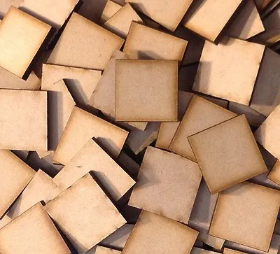 $2.99 • Buy 1 Inch X20 Square MDF Wooden Bases Laser Cut Crafts FAST SHIPPING US SELLER