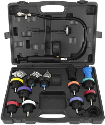 $61.03 • Buy 18pcs Radiator Pressure Tester Coolant Purge Refill Vacuum Cooling System Kit US