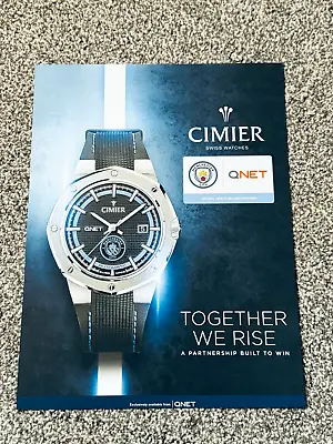 Rare Collectable 2023 Magazine Advert Picture Cimer Manchester City Watch Ad • £14.99