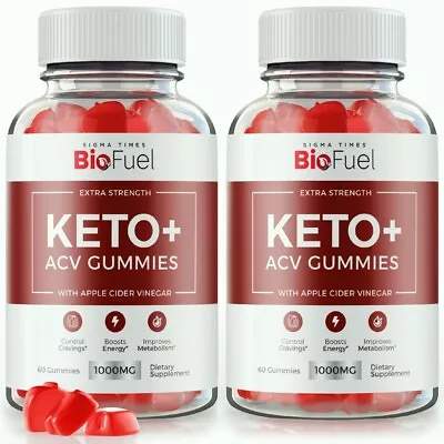 (2 Pack) Bio Fuel Keto ACV Gummies For Advanced Weight Loss & Maximum Strength • $29.95