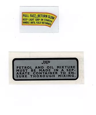 J.A.P. Vintage Small Engine Repro Decals • $5.50