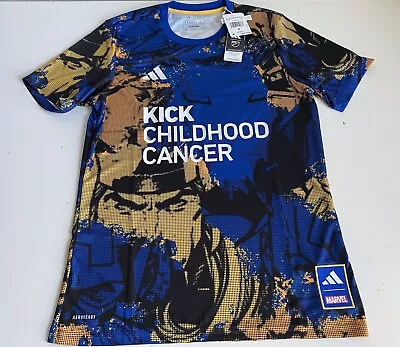 ADIDAS X Marvel Kick Childhood Cancer MLS Soccer Jersey HT3238 Men’s Sz M NEW • $61.53