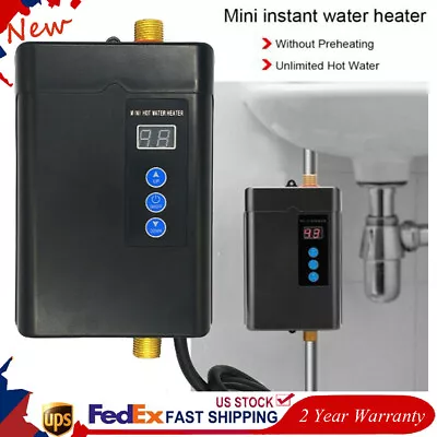 Mini Electric Tankless Water Heater Instant Hot Shower Kitchen Heater 110V 3000W • $54.15