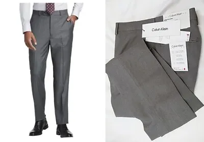 Calvin Klein Men's X-Fit Slim Fit Suit Separates Dress Pants Gray Size 34x30 NWT • $42.99