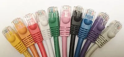 Cat6 550MHz Patch Cable With Boot 6in 1ft 2ft 3ft 5ft 6ft 7ft 10ft Lot Of 1510 • $3.68