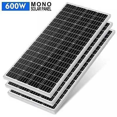 600W 12V Solar Panel System Monocrystalline High Efficiency Camping Boat Caravan • £355.88