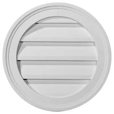 12 In. X 12 In. Round Primed Polyurethane Paintable Gable Louver Vent • $52.15