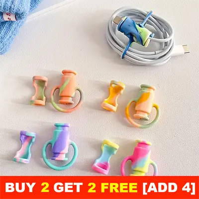 £4.99 • Buy 1Pc Mini 2 In 1 Data Cable Protector Cover,Cute Cable Winder Protection Tools UK