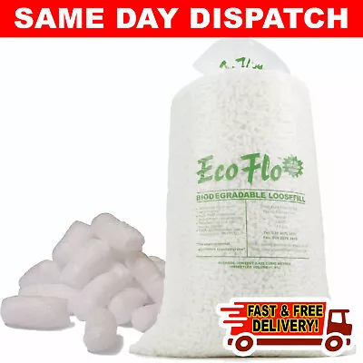 Ecoflo Quality Biodegradable Loose Void Fill Packing Peanuts *ALL QUANTITIES* • £77.90