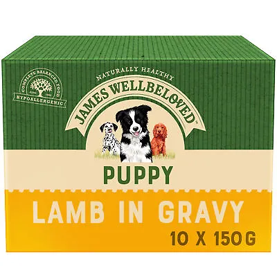£17.51 • Buy James Wellbeloved Lamb & Rice Puppy/Junior Dog Pouches 10 X 150g