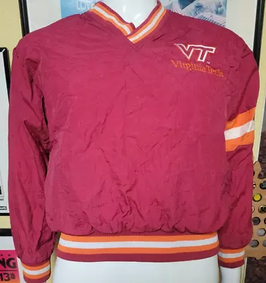 VTG Virginia Tech Hokies Pullover Windbreaker Youth Medium 10-12 Nice • $14.99