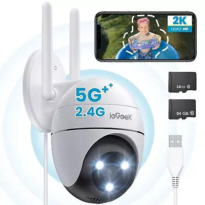 IeGeek 2k Security Camera Ourdoor & Home WiFi Wireless Cam CCTV Night Vision • £30.59