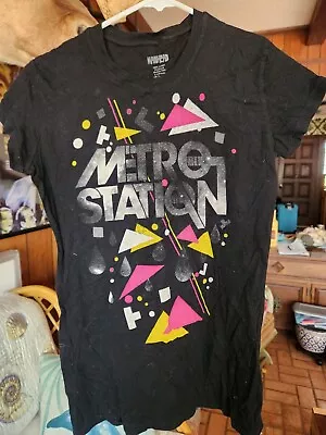 MANHEAD METRO STATION LADIES Slim Fit Tee T Shirt Size Small Black • $24.99