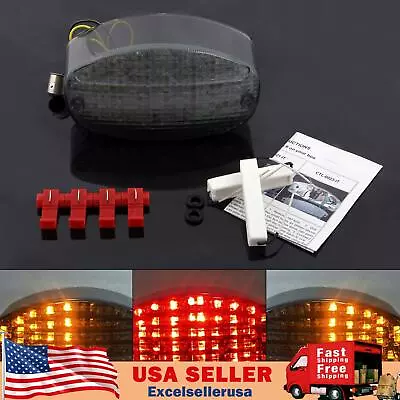 $53.89 • Buy Taillight Integrated Turn Signals For Yamaha YZF600R Vstar 650 1100 Custom Smoke