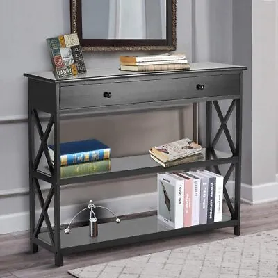 Console Table With Drawer Sofa Table For Entryway Hallway Living Room Furniture • £60.99
