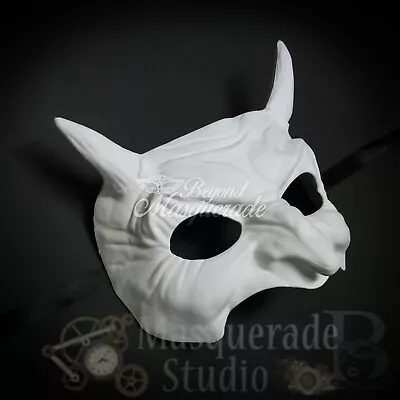 Men's Goblin Half Face Halloween Costume Party Masquerade Ball Mask [White] • $19.95