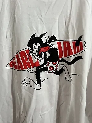 RARE Pearl Jam 2023 US Tour Surfer Cat BRAND NEW Official Concert T-Shirt 2XL • $152.84