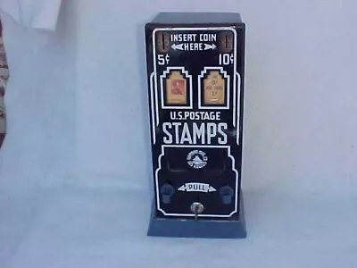 Vintage US Postage Shipman 5 & 10 Porcelain Stamp Machine W/ Key • $175