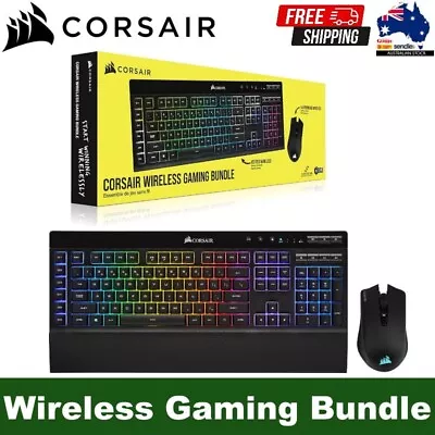 CORSAIR Wireless Gaming Bundle - K57 RGB Keyboard & Harpoon RGB Wireless Mouse • $257.95