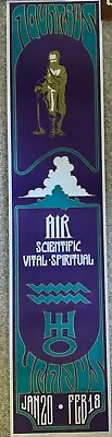 Vintage 60s AQUARIUS Astrology Zodiac Psychedelic Poster Lithograph Wespac NOS • £53.01