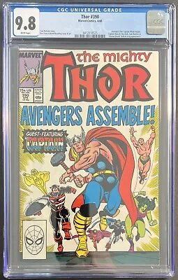 Thor #390 CGC 9.8 WHITE PAGES! CAP LIFTS MJOLNIR! 🔥🔑 • $174.99