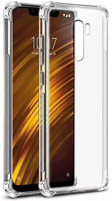 $24.39 • Buy Cover Gel Xiaomi Pocophone F1 TPU Silicone Anti Shock Reinforced + Glass