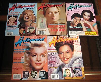 Lot Of (5) Hollywood Then And Now Magazines -1990!  Two Monroe Covers!! • $10.50