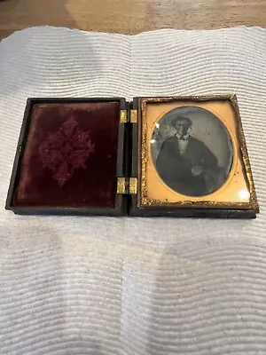 Antique Daguerreotype Photo In Union Case Man • $19.99