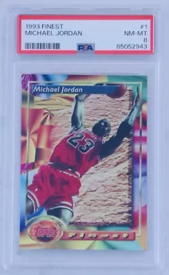 1993 Topps Finest Michael Jordan #1 PSA 8 NM-MT HOF Chicago Bulls  • $79.99