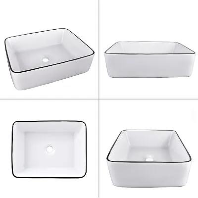 £55.99 • Buy Bathroom Sink Basin Wash Bowl Tempered Glass Countertop Cloakroom Tap Waste Unit