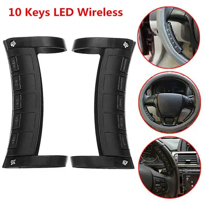 LED Wireless Car Steering Wheel Button Remote Control Bluetooth Stereo DVD GPS • $28.81