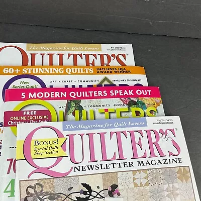 Quilters Newsletter Quilting Magazine Lot Of 4 Quilt Patterns • $13.99