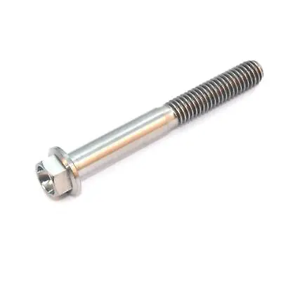 M7 X 50 Titanium Hex Flange Bolt Screw Gr5 Thread Pitch X 1.0 Packs • £5.28