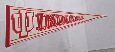 Vintage INDIANA UNIVERSITY Hoosiers Felt Pennant 30  WINCRAFT Not Dated • $20
