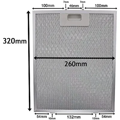 Metal Mesh Filter For RANGEMASTER Cooker Hood Extractor Vent Fan 320 X 260mm • £10.99