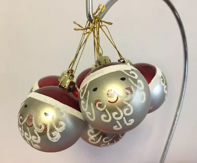 Six Father Christmas Fun Baubles • £5