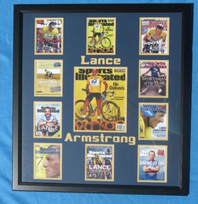 £146.49 • Buy Lance Armstrong Signed Autographed Framed/Matted Magazine Covers Tour De France