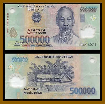 Vietnam 500000 Dong Banknote 2003-2021 Banknote Circulated Used USA SELLER COA • $39.95