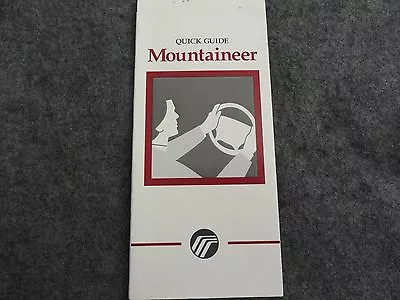 1997 Mercury Mountaineer  Quick Reference Guide Owners Manual Supplement • $9.95