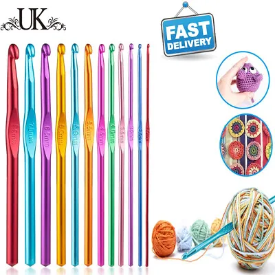 £3.67 • Buy Crochet Hook Multi Colour 12pcs Aluminum 2mm To 8mm For Yarn Craft Knitting Meta