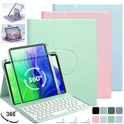 For IPad 7/8/9/10th Gen Air 4 5th 10.9  Pro Rotating Case Backlit Keyboard Mouse • £17.99