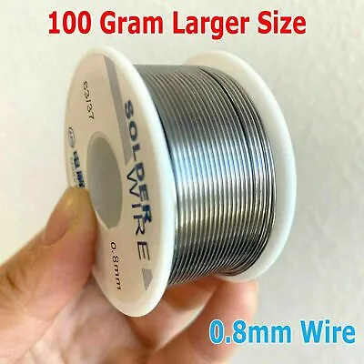 $7.75 • Buy 63/37 Rosin Core Solder 0.8mm Diameter Soldering Flux Wire 100g 65ft