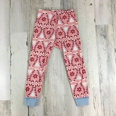 $9.99 • Buy Hanna Andersson Girls Pink Candy Cane Christmas Pajama Bottoms Pants 100 4