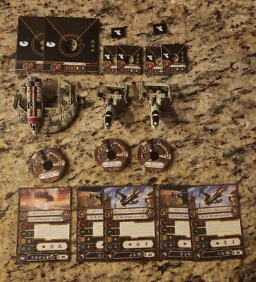 $34.99 • Buy Star Wars X-Wing Miniatures Scum And Villany Ships Lot W/ Pilot Cards & Bases