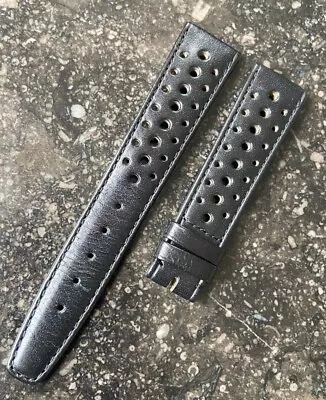 Rodania Vintage Watch Strap Leather 19 Mm Black For: Heuer Rolex JLC GP  • £120