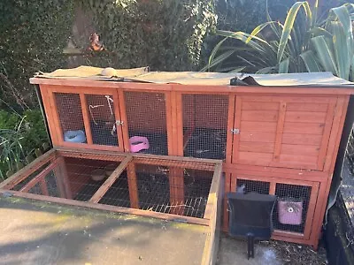 6ft Rabbit Hutch/Cover And Run • £245