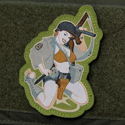 Milspec Monkey MSM Morale Patch Nylon Hook Loop - Pin Up THOMPSON GIRL -NEW • $9.49