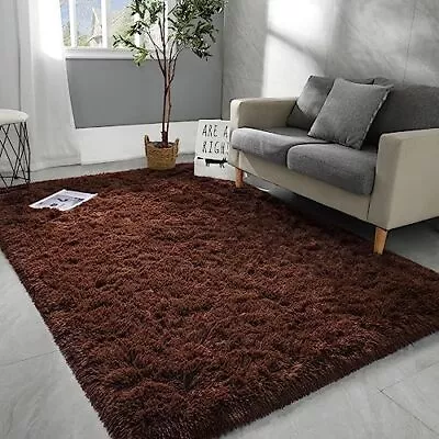  5x8 Large Area Rugs For Living Room Super Soft Fluffy Modern 5x8 Feet B-brown • $45.18