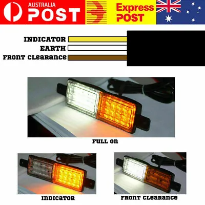 Pair LED Bullbar Indicator Tail Lights Front Park DRL Light For ARB TJM Lamp • $36.50